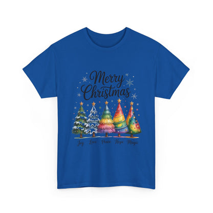 Merry Christmas Women's T-Shirt, Joy Love Peace Hope Magic Holiday Tee