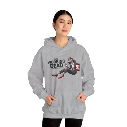 The Working Dead Women's Zombie Hoodie, Funny Office Meeting Sweatshirt, Halloween Zombie Top, Halloween Work Top