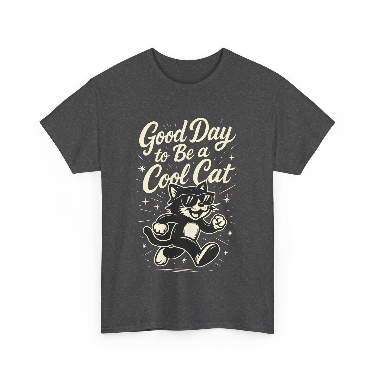 Good Day to Be a Cool Cat Womens Shirt - Funny Retro Kitty Graphic Tee for Women - Cute Cat Lover Gift, Fun T-Shirt, Unique Everyday Wear