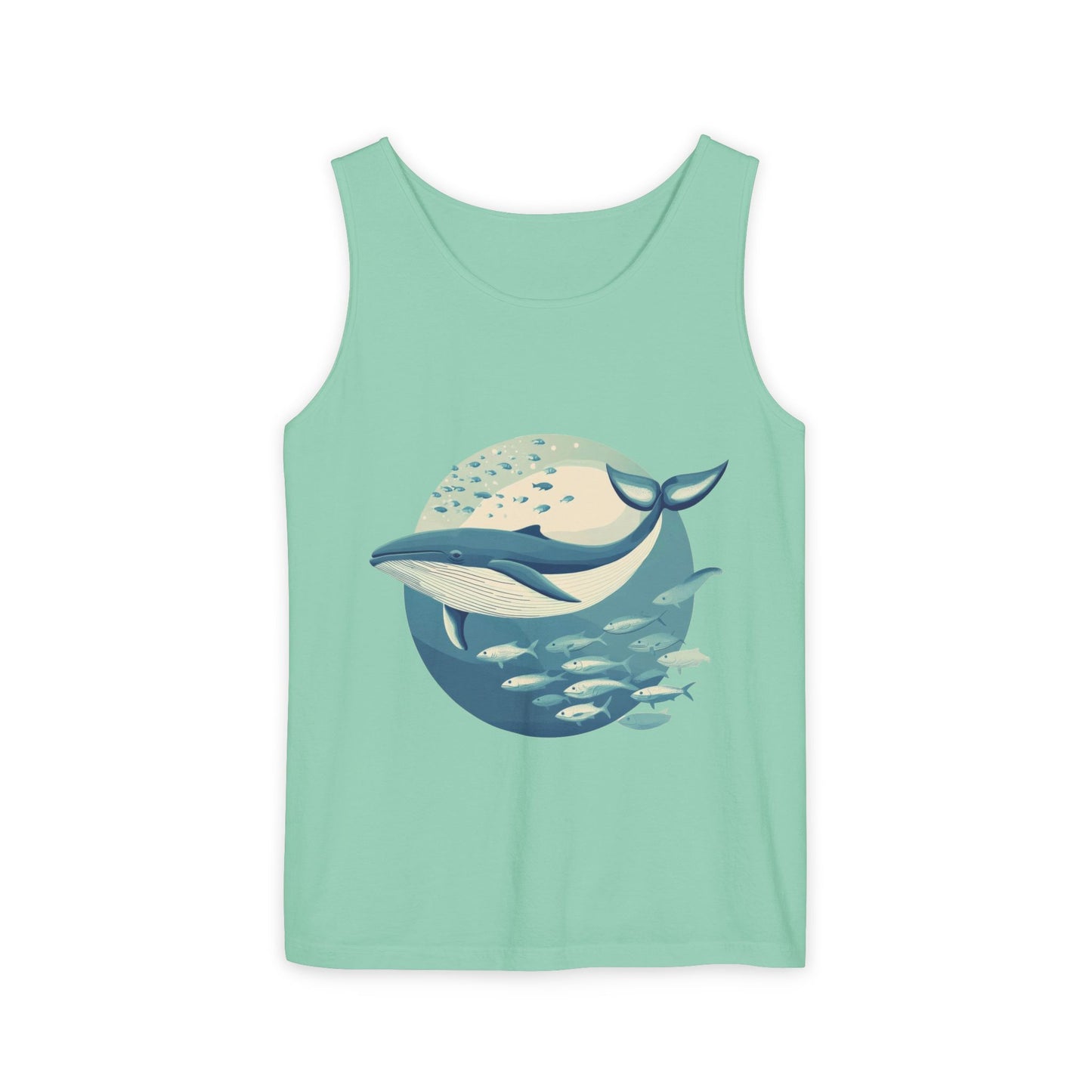 Ocean-Inspired Unisex Tank Top, Whale Design Shirt, Summer Casual Wear, Beach Vibes Gift, Eco-Friendly Fashion