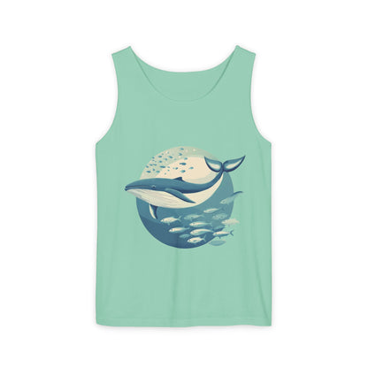 Ocean-Inspired Unisex Tank Top, Whale Design Shirt, Summer Casual Wear, Beach Vibes Gift, Eco-Friendly Fashion
