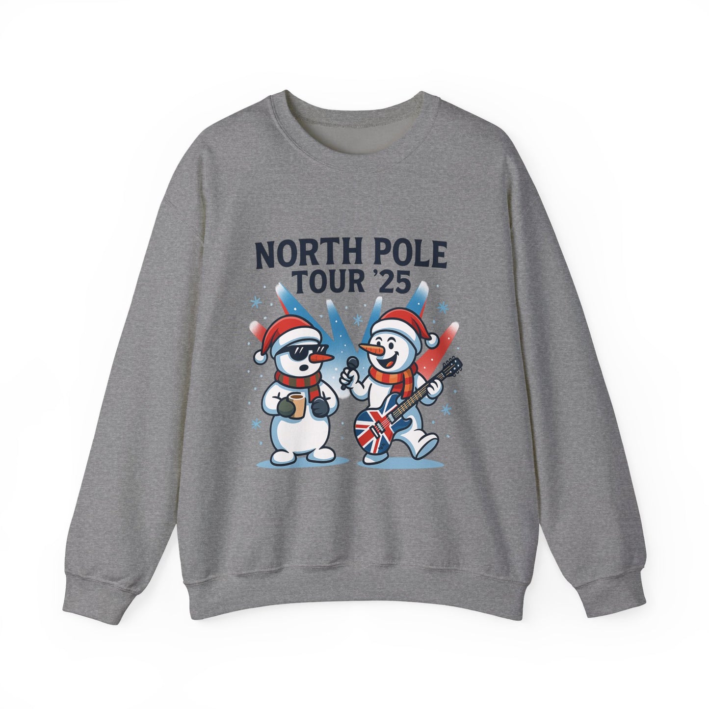 North Pole Tour 25 Women's Christmas Sweatshirt, Funny Rock Holiday Jumper