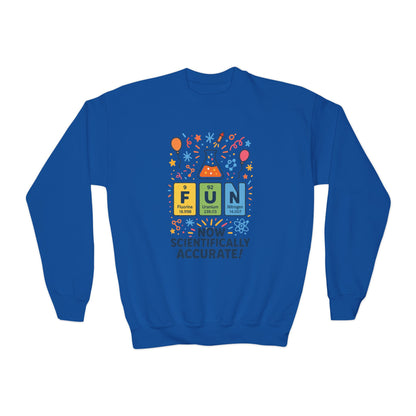 Youth Science Fun Sweatshirt, Perfect for STEM Lovers, Birthday Gift, Cozy Classroom Wear, Youth Crewneck