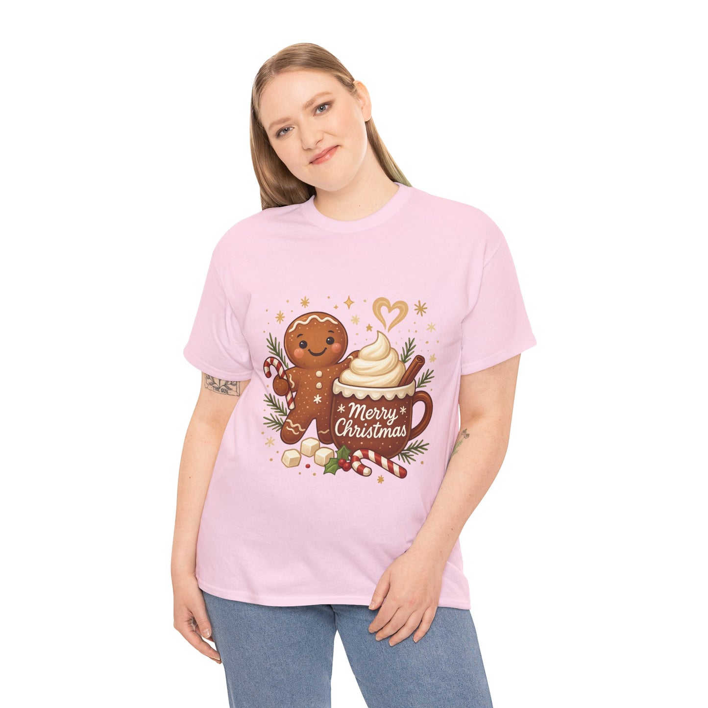 Gingerbread - Hot Cocoa Women's Christmas T-Shirt, Cozy Holiday Tee