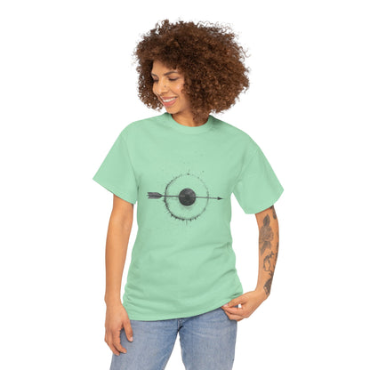 Artistic Arrow Graphic Unisex Cotton Tee, Motivational Shirt, Casual Wear, Gift for Him/Her, Trendy Fashion