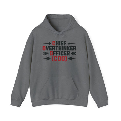 Chief Overthinker Officer Men's Hoodie, Funny COO Graphic Pullover, Sarcastic Office Humor Gift, Men's Heavy Blend™ Hooded Sweatshirt