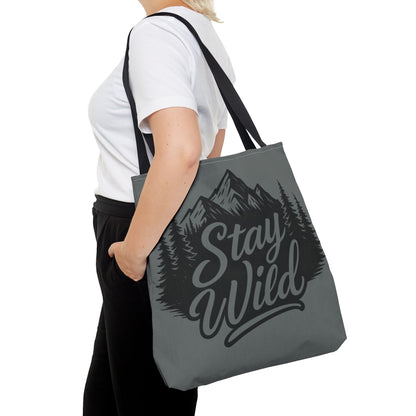 Stay Wild Tote Bag | Eco-friendly Shopping Bag, Adventure Tote, Outdoor Enthusiast Gift, Stylish Carryall, Perfect for Summer Adventures