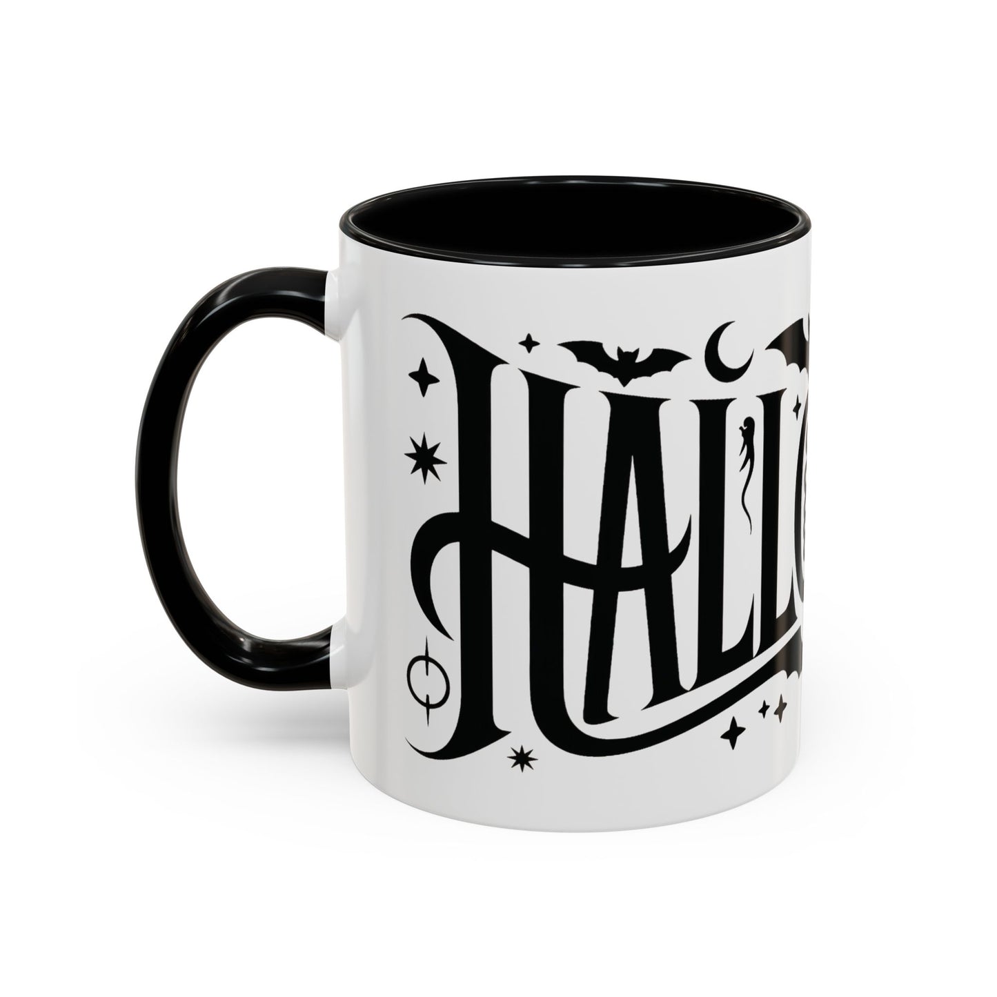 Gothic Halloween Mug, Vintage Typography Coffee Cup, Retro Spooky Aesthetic Gift, Minimal Witchy Academia Drinkware, Coffee Mug (11, 15oz)