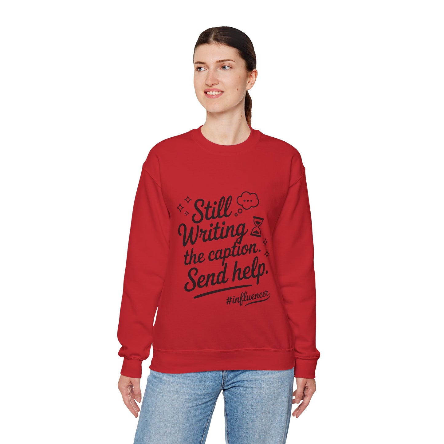 Funny Influencer Womens Sweatshirt, Cozy Oversized Crewneck, Social Media Humor Gift, Influencer Sweatshirt for Writers, social media gift