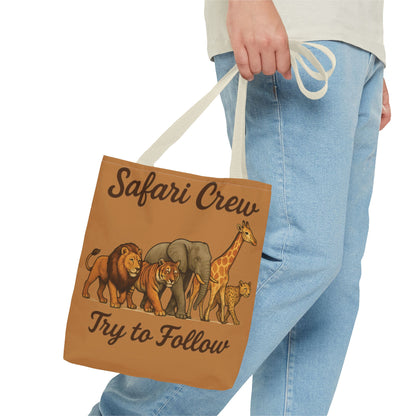 Safari Crew Tote Bag - Animal Print, Gift for Wildlife Lovers, Eco-Friendly, Stylish Grocery Bag, Adventure Enthusiast Essential