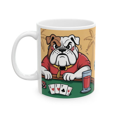 The Bluff Is Real Mug, Funny Poker Dog Coffee Cup, Gambling Gift, All In Poker Lover Humor, for Card Game Nights, Fun Gifts for Gamers