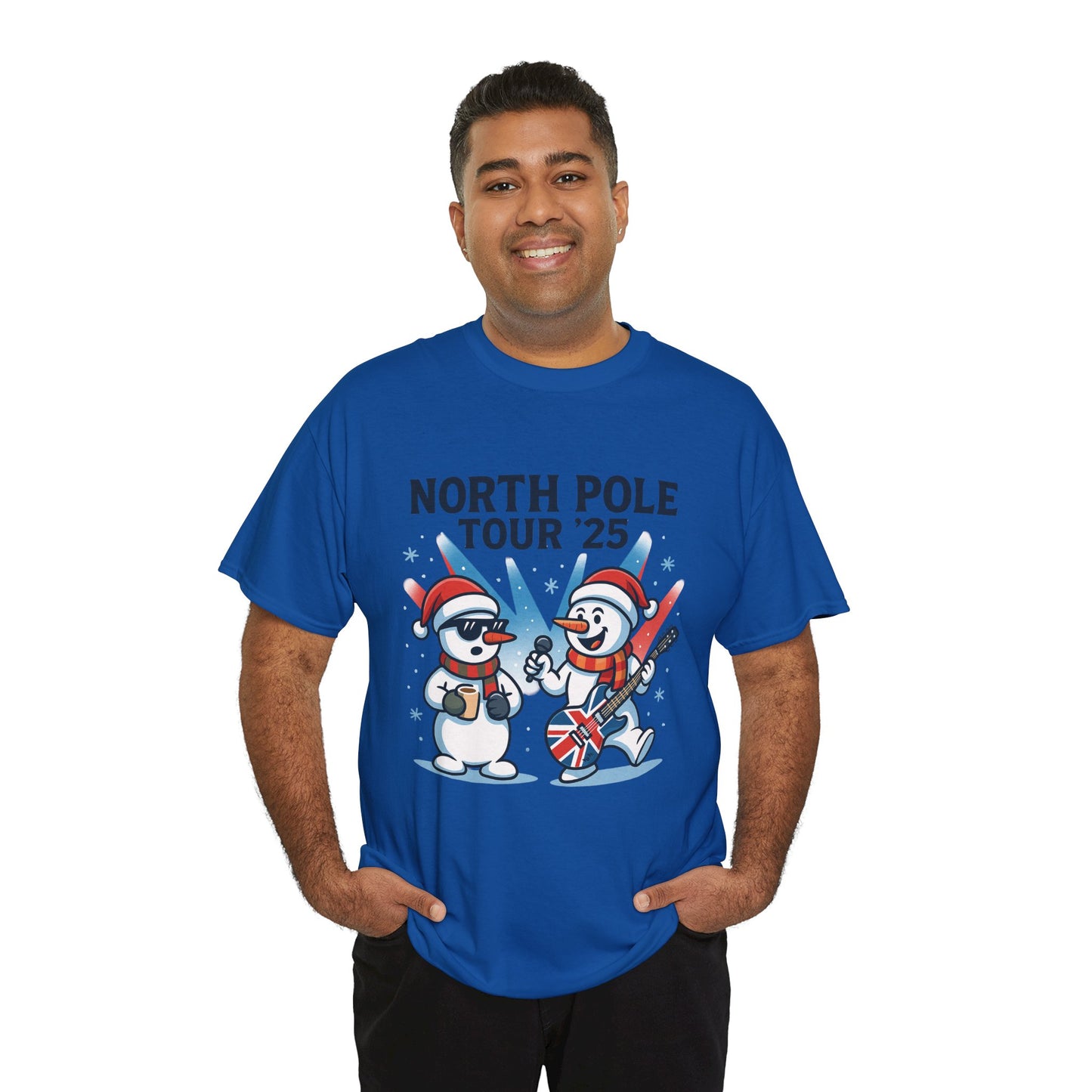 North Pole Tour 25 Men's Christmas T-Shirt, Funny Rock Music Holiday Tee
