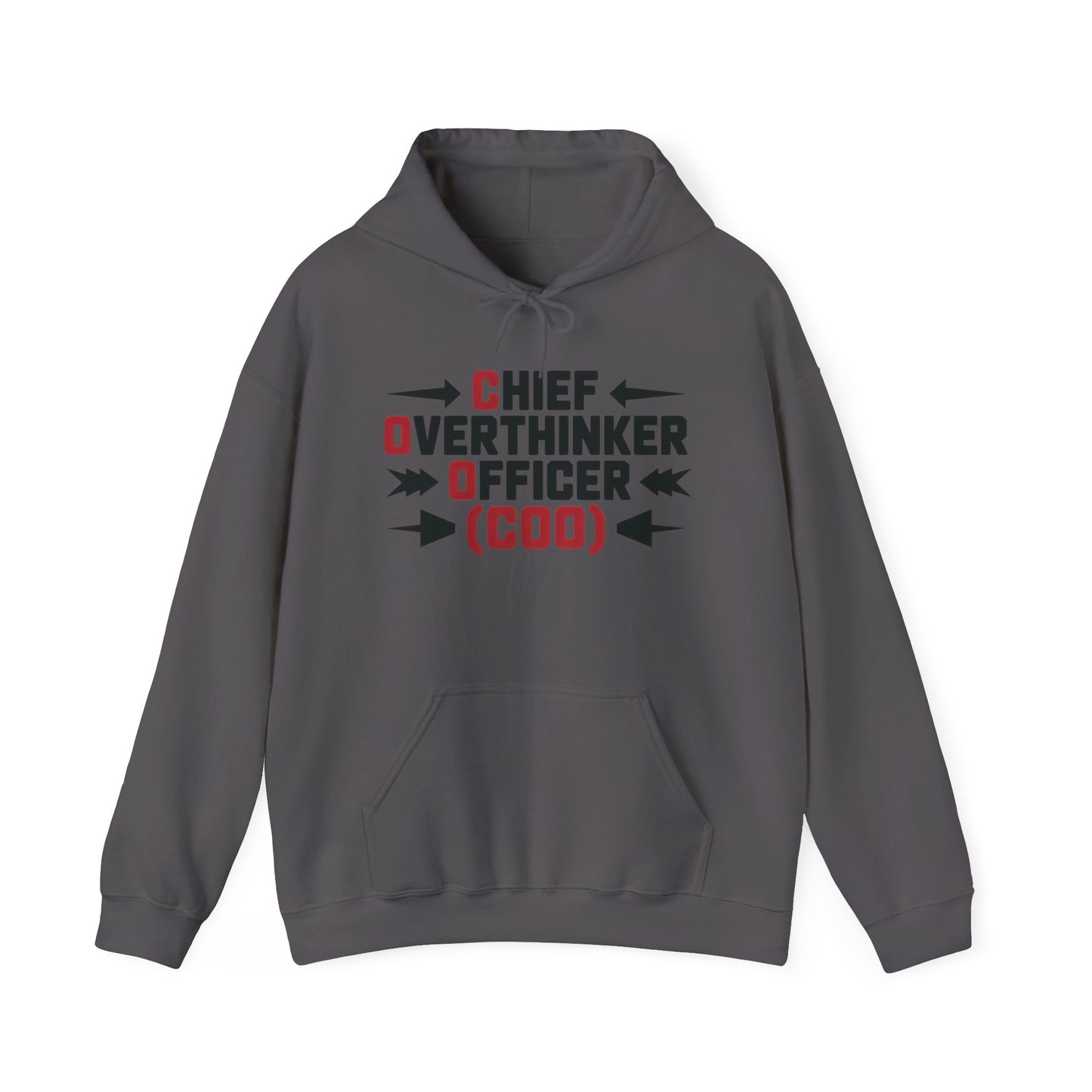 Chief Overthinker Officer Men's Hoodie, Funny COO Graphic Pullover, Sarcastic Office Humor Gift, Men's Heavy Blend™ Hooded Sweatshirt