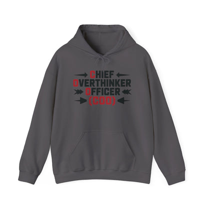 Chief Overthinker Officer Men's Hoodie, Funny COO Graphic Pullover, Sarcastic Office Humor Gift, Men's Heavy Blend™ Hooded Sweatshirt