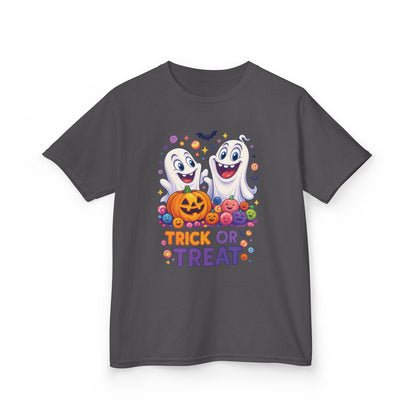 Trick or Treat Kids Halloween T-Shirt, Cute Ghosts Pumpkin Design, Fun Spooky Tee for Boys Girls