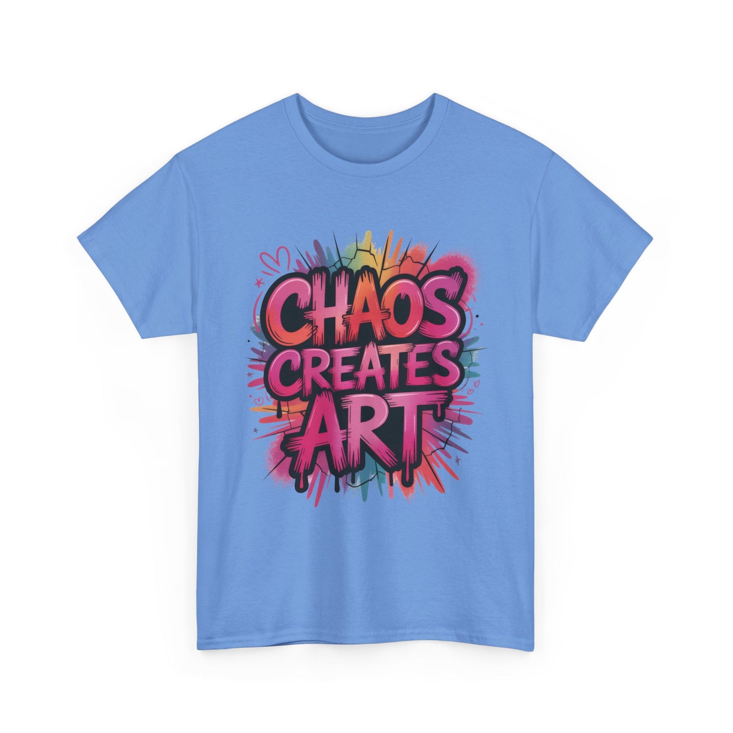 Chaos Creates Art Colorful Graffiti Womens Graphic Tee, Graffiti Shirt, Streetwear Tee