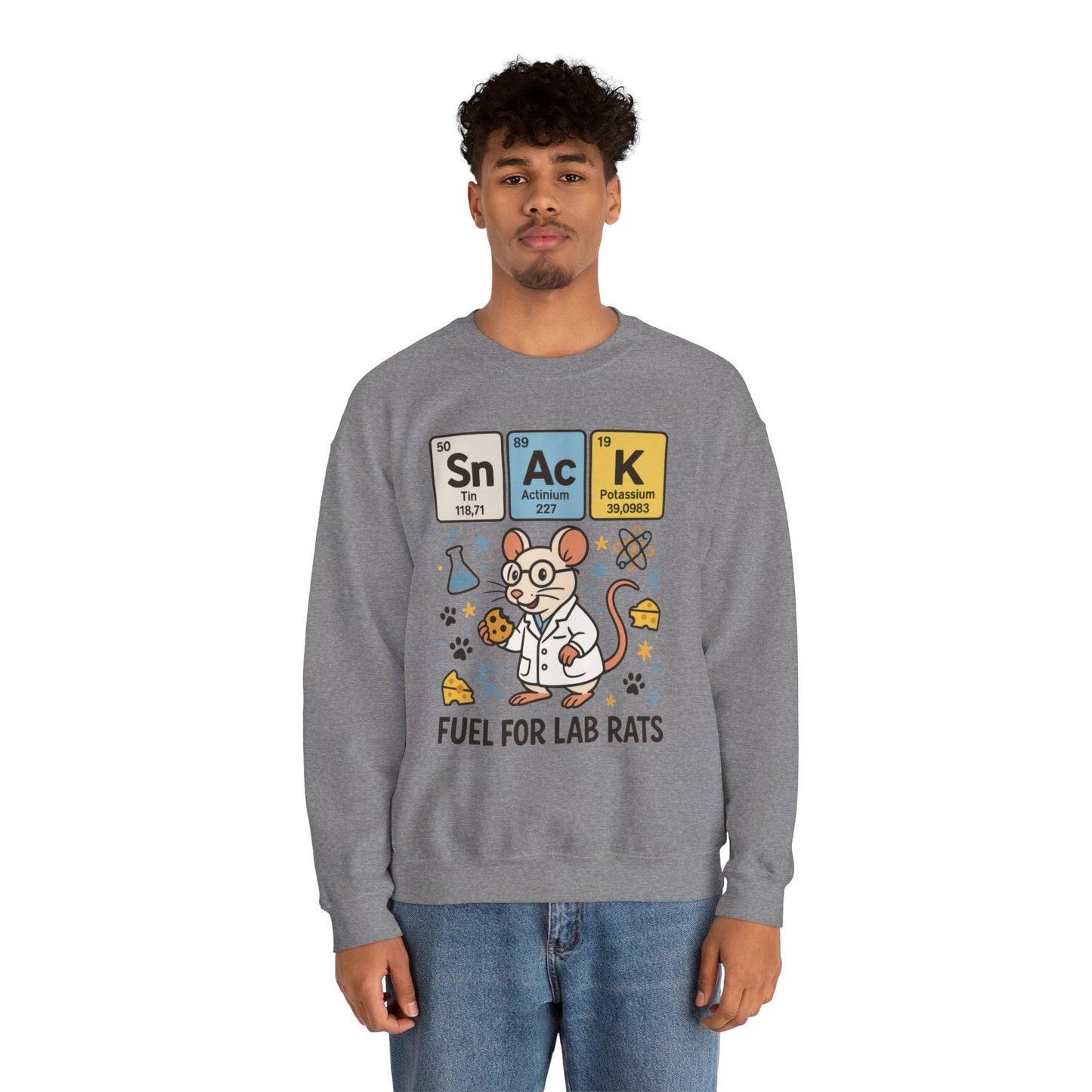 Lab Rat Science Sweatshirt, Science Crewneck, Funny Gift for Teachers, Chemistry Sweatshirt, Cute Lab Rat Design, Perfect for Birthdays