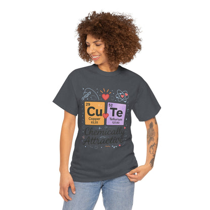 Cute Science T-Shirt for Women, Chemically Attractive Periodic Table Tee, Funny Nerdy Gift for Her, Chemistry Lover Gift, Science Apparel