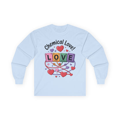 Chemical Love Women's Long Sleeve Tee, Valentine's Day Gift, Cute Chemistry Shirt, Science Lover Apparel, Relationship Humor