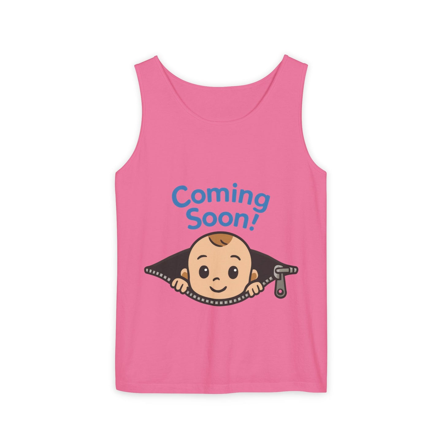 Coming Soon Maternity Tank Top, Cute Baby Boy Pregnancy Announcement Tee, Funny Expecting Mom Gift, Gender Reveal Tee, Baby Shower Top