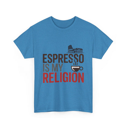 Espresso Is My Religion Coffee Rome Graphic Mens T-Shirt, Coffee Lover Gift