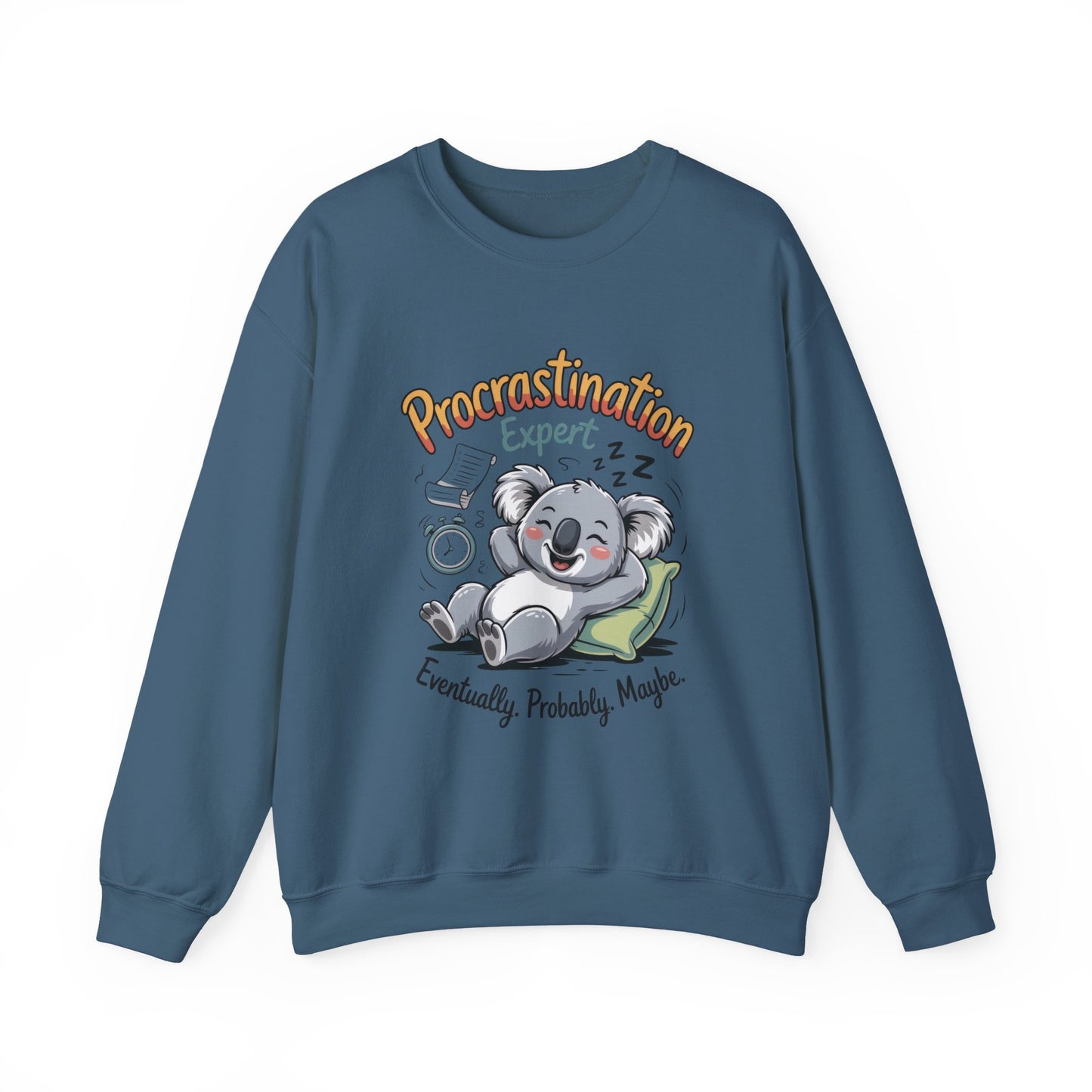 Procrastination Expert Womens Sweatshirt, Funny Crewneck, Cozy Gift for Students, Lazy Day Apparel, Womens Sweatshirt for Relaxation