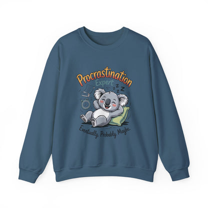Procrastination Expert Womens Sweatshirt, Funny Crewneck, Cozy Gift for Students, Lazy Day Apparel, Womens Sweatshirt for Relaxation