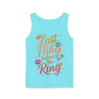 Last Fling Before the Ring T-Shirt, Bachelorette Party Tee, Bridesmaid Wedding Tee, Hen Party Shirts, Bridal Shower,  Bridesmaids Gift