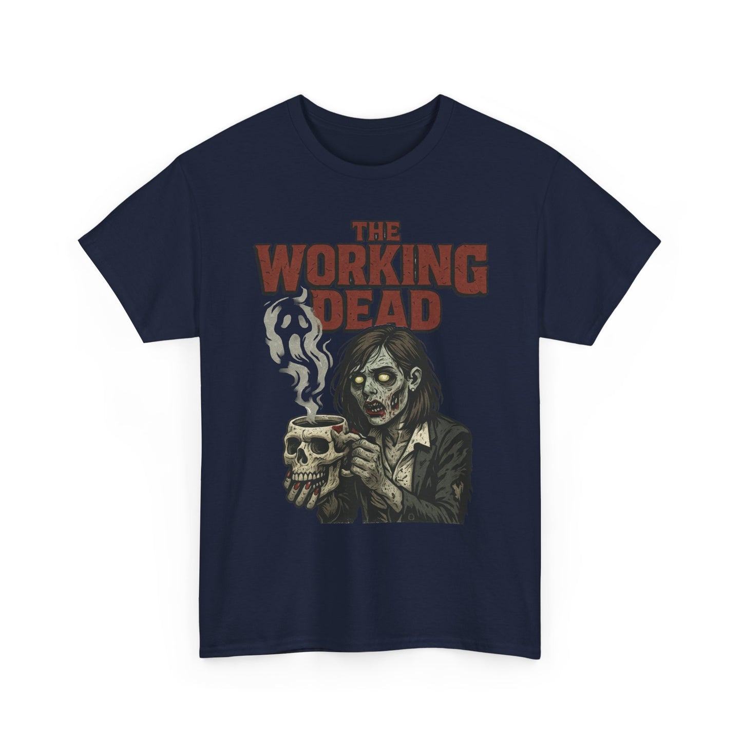 The Working Dead Women's Zombie Funny Office T-Shirt, Meeting Humor Tee, Halloween Work Tee