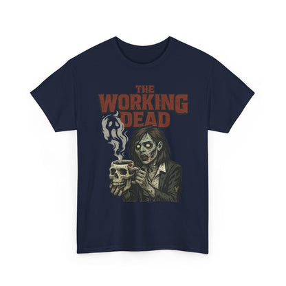 The Working Dead Women's Zombie Funny Office T-Shirt, Meeting Humor Tee, Halloween Work Tee
