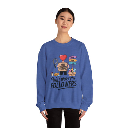 Funny Influencer Womens Sweatshirt, Social Media Sweatshirt, Humor Gifts, Crewneck for Influencers, Casual Wear, Womens Cozy Meme Top