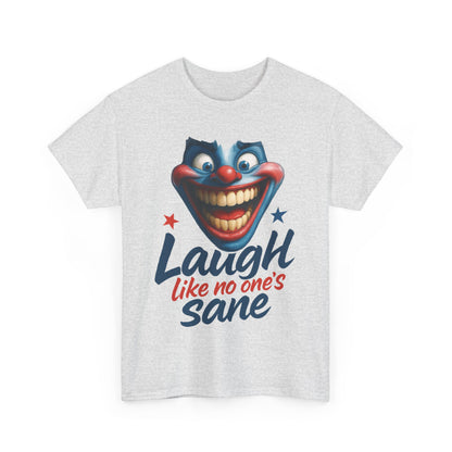 Funny Clown Face Unisex Heavy Cotton Tee, Creepy Clown Face T-Shirt, Humor T-Shirt,Clown Theme Shirt, Funny Horror Graphic Tee