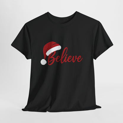 Believe Christmas Women's Shirt, Minimalist Holiday Tee