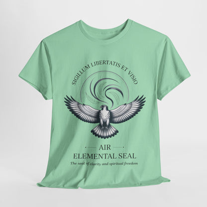 Air Elemental Seal Unisex Cotton Tee, Clarity & Spiritual Freedom Symbol Tee, Unisex Elemental Shirt, Vision Totem Gift, Spiritual Gift