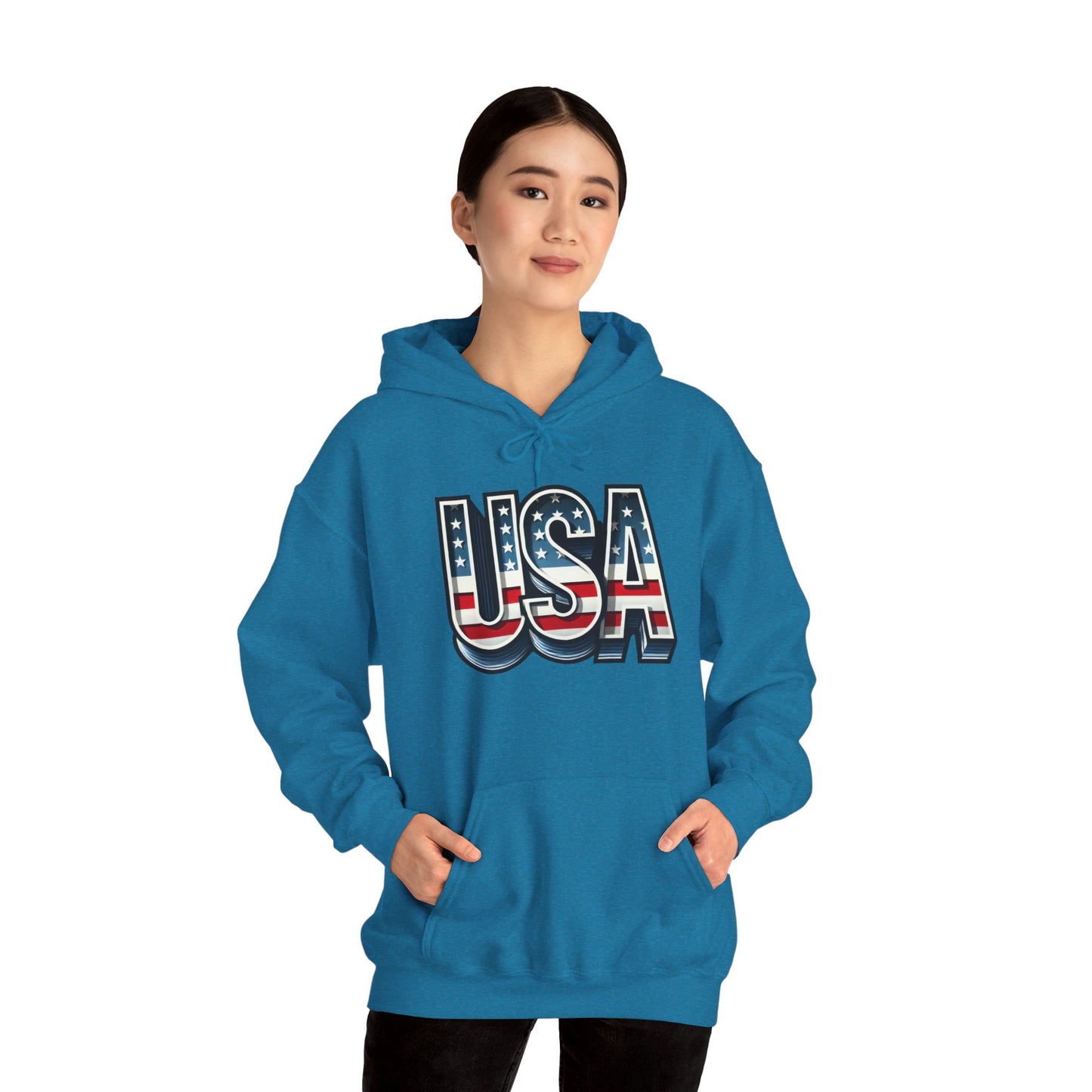 USA Flag Unisex Hoodie, Patriotic Sweatshirt, Independence Day Gift, American Pride Apparel, Casual Layering