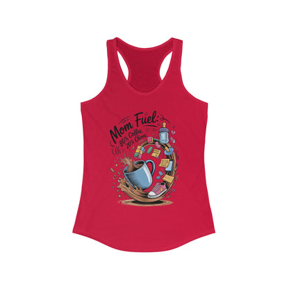 Mom Fuel Racerback Tank - Perfect for Moms, Coffee Lovers, Workout Gear, Casual Wear, Mother's Day Gift, tired mom shirt, mom life tee