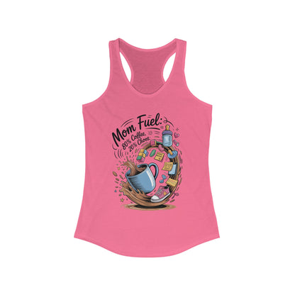 Mom Fuel Racerback Tank - Perfect for Moms, Coffee Lovers, Workout Gear, Casual Wear, Mother's Day Gift, tired mom shirt, mom life tee