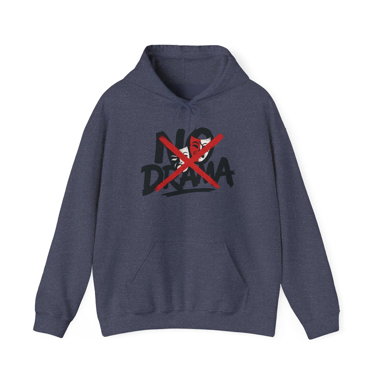 No Drama Mens Hoodie, Cozy Hoodie, Everyday Wear, Gift for Friend, Casual Fashion, Relaxed Vibes