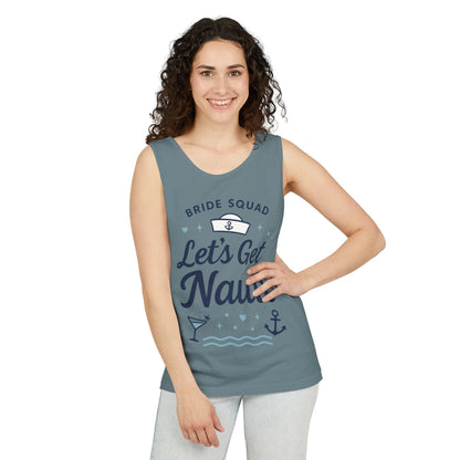 Lets Get Nauti Tank Top, Nautical Bachelorette Party Tee, Bride Squad Gift, Bridesmaid Hen Party Top, Fun Nautical Wedding Shirt