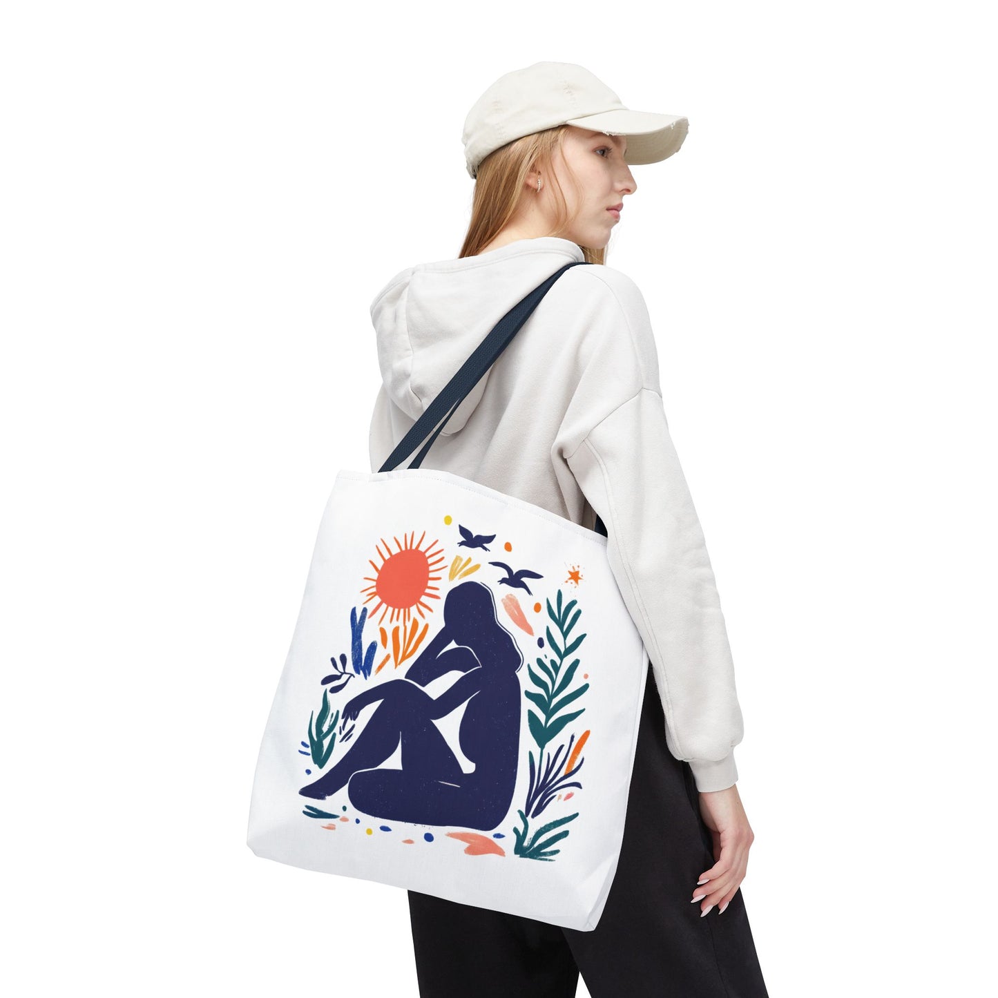 Boho Art Tote Bag, Versatile Eco-Friendly Carryall, Gift for Her, Summer Outing, Beach Bag, Reusable Shopping Tote