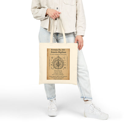 Love Sigil Tote Bag, Amoris Charm Print, Occult Romance Symbol, Witchy Ritual Canvas Bag, Mystic Heart Spell Design, Witchy Gift, Boho Tote