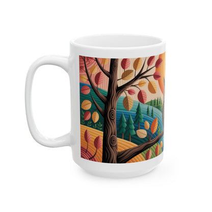 Whimsical Owl Ceramic Mug - Cozy Home Decor, Gift for Nature Lovers, Coffee Mug, Fall Vibes, Owl Enthusiast Gift