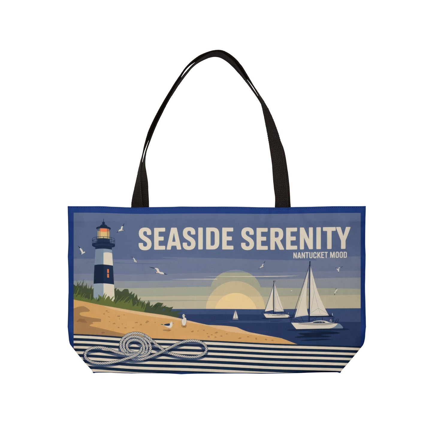 Seaside Serenity Weekender Tote Bag , Beach Bags, Travel Tote, Weekend Getaway, Stylish Carryall, Vacation Essentials