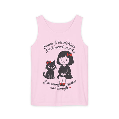 Friendship Tank Top, Cute Cat Lovers Gift, Womens Summer Apparel, Perfect for Casual Outings, Friendship Day, Cat Mom Tees