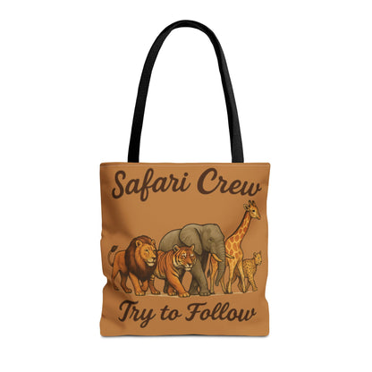 Safari Crew Tote Bag - Animal Print, Gift for Wildlife Lovers, Eco-Friendly, Stylish Grocery Bag, Adventure Enthusiast Essential