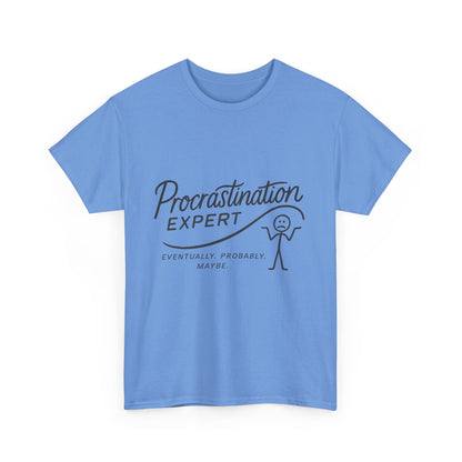 Procrastination Expert Men's Tee, Funny Shirt for Slackers, Gift for Students, Men's Comfortable Casual Wear, Laughs for Every Occasion