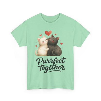 Purrfect Together Cat Womens Tee, Cute Cat Lovers Gift, Funny Animal T-Shirt, Womens Cotton Graphic Tee, Perfect for Valentine's Day, Pet [...]