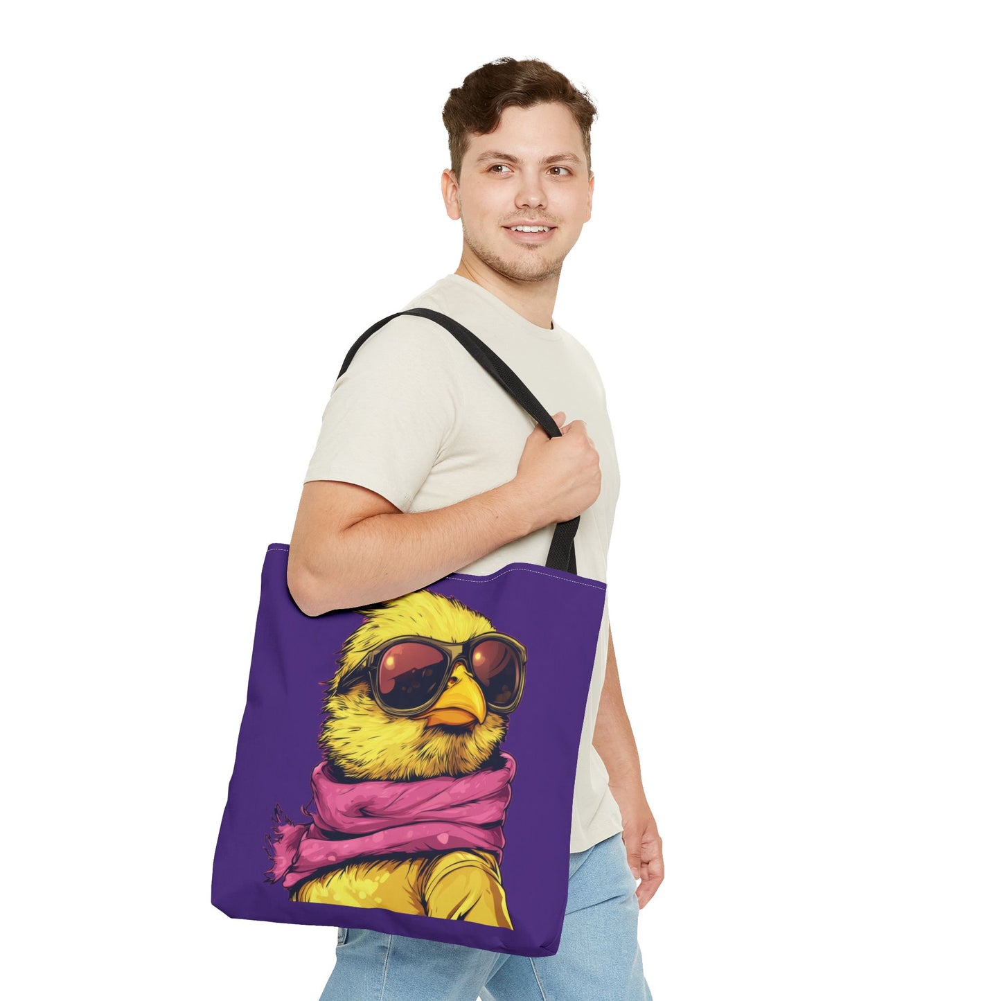 Chic Bird Tote Bag, Trendy Shopping Tote, Eco-friendly Bag, Gift for Animal Lovers, Summer Accessory, Beach Weekender Bag, Large Canvas Bag