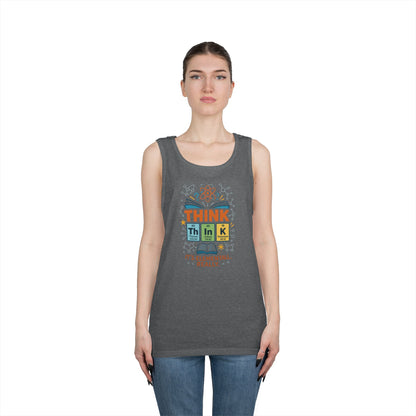 Think Tank Top for Men, Nerdy Chemistry Shirt, Periodic Table Funny Science Tank, Geeky STEM Gift for Him, Science Lovers Gift