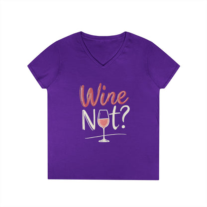 Wine Themed Ladies' V-Neck T-Shirt, Wine Lover Gift, Wine Humor Shirt, Girls Night Party Tee, Wine Pun Graphic Top, Fun Drink Shirt